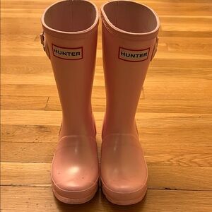 Hunter Shimmer Pink Waterproof Boots